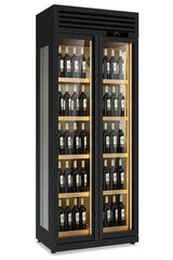 Ventilierter zweiflügeliger Weinkühlschrank WINELUX 902 BLK 576 L