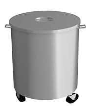 Mobiler Abfallbehälter - Rund