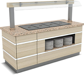 Galata Heißservice-Einheiten mit Niesschutz – 5 x 1/1 GN