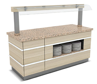 Galata Neutrale Serviceeinheiten mit Niesschutz - 2400x900x900/1550 mm