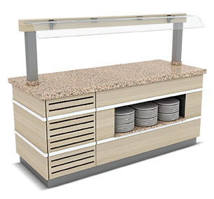 Galata Kühltheken mit Niesschutz - 2200x900x900/1550 mm