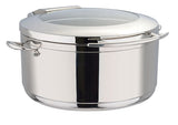 Round Soup Bowl 12 Lt Glass Lid Induction Bottom - 410x490x265 mm