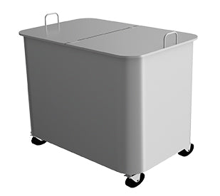 Mobiler Abfalleimer mit Doppeldeckel