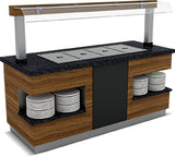 Système buffet – Style Sumela – protection hygiénique – 2400×900×900 mm