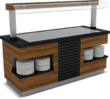 Sumela S/S Cold Service Units With Sneeze Guard - 1000x900x900/1550 mm