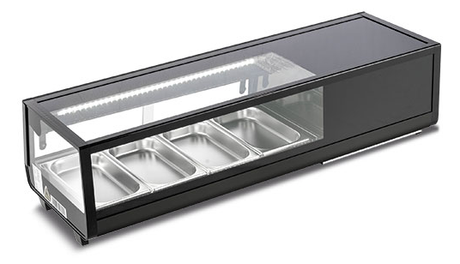 Vetrina refrigerata per sushi - 31 L netti - 0 °C / +12 °C - 1177×406×318 mm