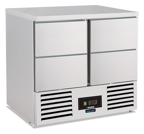 Saladette-Kühltisch - 4 Schubladen - 88 L netto - +2 °C / +8 °C - 900×700×870 mm