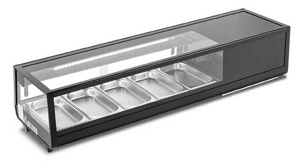 Sushi refrigerated display - 38 L net - 0 °C / +12 °C - 1353×406×318 mm