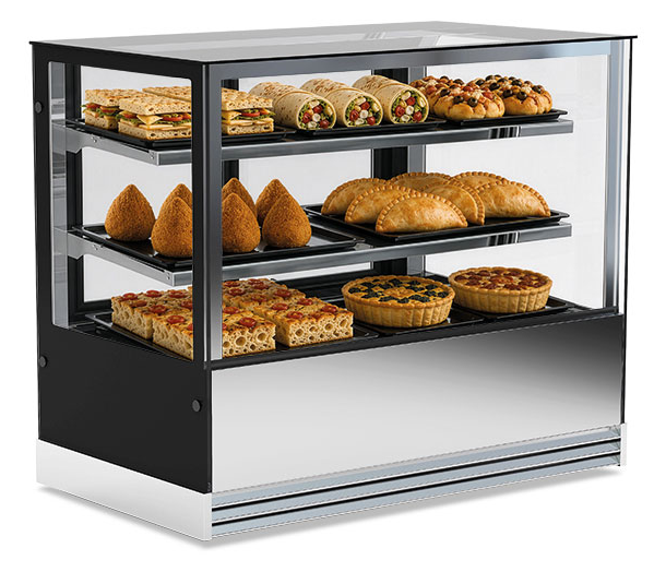 Wärmevitrine - 495 L netto - +30 °C / +80 °C - 1200×740×1200 mm