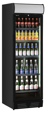 Drinks refrigerator - Black - 365 L net - 0 °C / +10 °C - 600×655×1950 mm