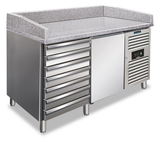 Pizza-Kühltisch - 127 L netto - +2 °C / +8 °C - 1515×800×1000 mm