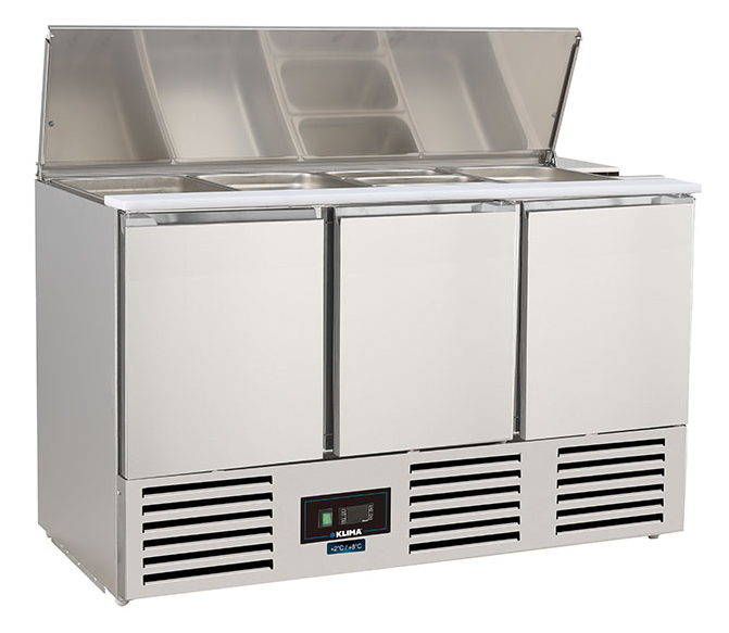 Saladette-Kühltisch - 251 L netto - +2 °C / +8 °C - 1365×700×870 mm