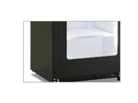 Full glass frameless door with built-in handle