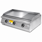 MRG.PLS.9IE032-K - Rekonstruierte Illustration: glatte und gerillte Grillplatte; Aufteilung nur schematisch