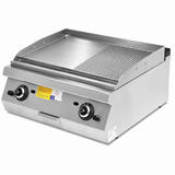 MRG.PLS.9IG022-K - Rekonstruierte Illustration: glatte und gerillte Grillplatte; Aufteilung nur schematisch