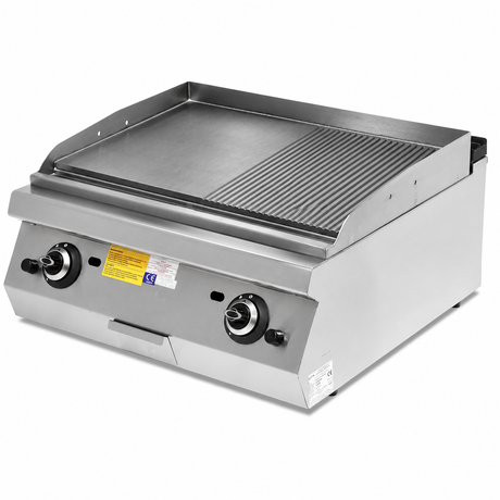 MRG.PLS.9IG022 - Rekonstruierte Illustration: glatte und gerillte Grillplatte; Aufteilung nur schematisch