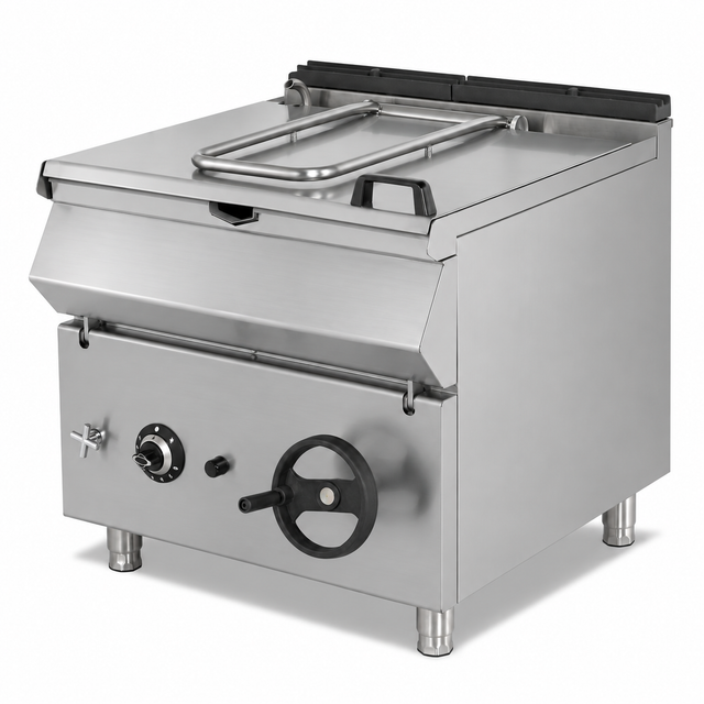 MRG.PLS.DTG.120 - Brasiera ribaltabile a gas 120 L - illustrazione ricostruita del prodotto