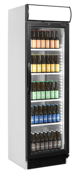Getränkekühlschrank – 1 Glastür – 345 L – 595×640×1980 mm – Weiß – +2 bis +12 °C - Ansicht 2