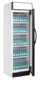 Getränkekühlschrank – 1 Glastür – 345 L – 595×640×1980 mm – Weiß – +2 bis +12 °C - Ansicht 3