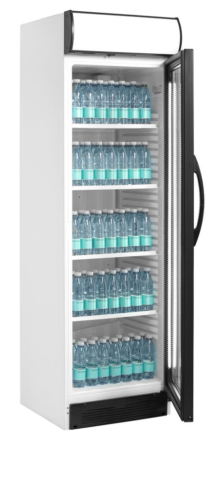 Getränkekühlschrank – 1 Glastür – 345 L – 595×640×1980 mm – Weiß – +2 bis +12 °C - Ansicht 3