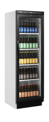 Getränkekühlschrank – 1 Glastür – 219 L – 595×600×1840 mm – Weiß – +2 bis +12 °C - Anwendungsbeispiel