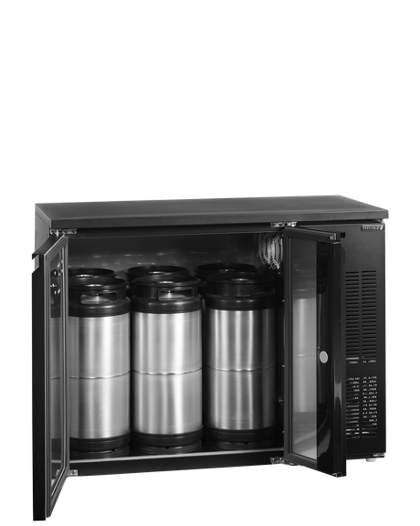 Fasskühler – 2 Türen – 267 L – 1110×590×860 mm – Schwarz - Innenansicht