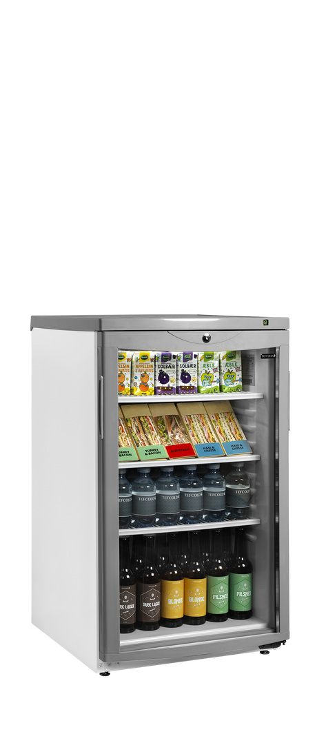 Getränkekühlschrank – 1 Glastür – 105 L – 503×567×850 mm – Weiß – +2 bis +10 °C - Anwendungsbeispiel