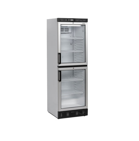 Getränkekühlschrank – 2 Glastüren – 345 L – 595×640×1840 mm – Weiß – +2 bis +12 °C - Produktansicht