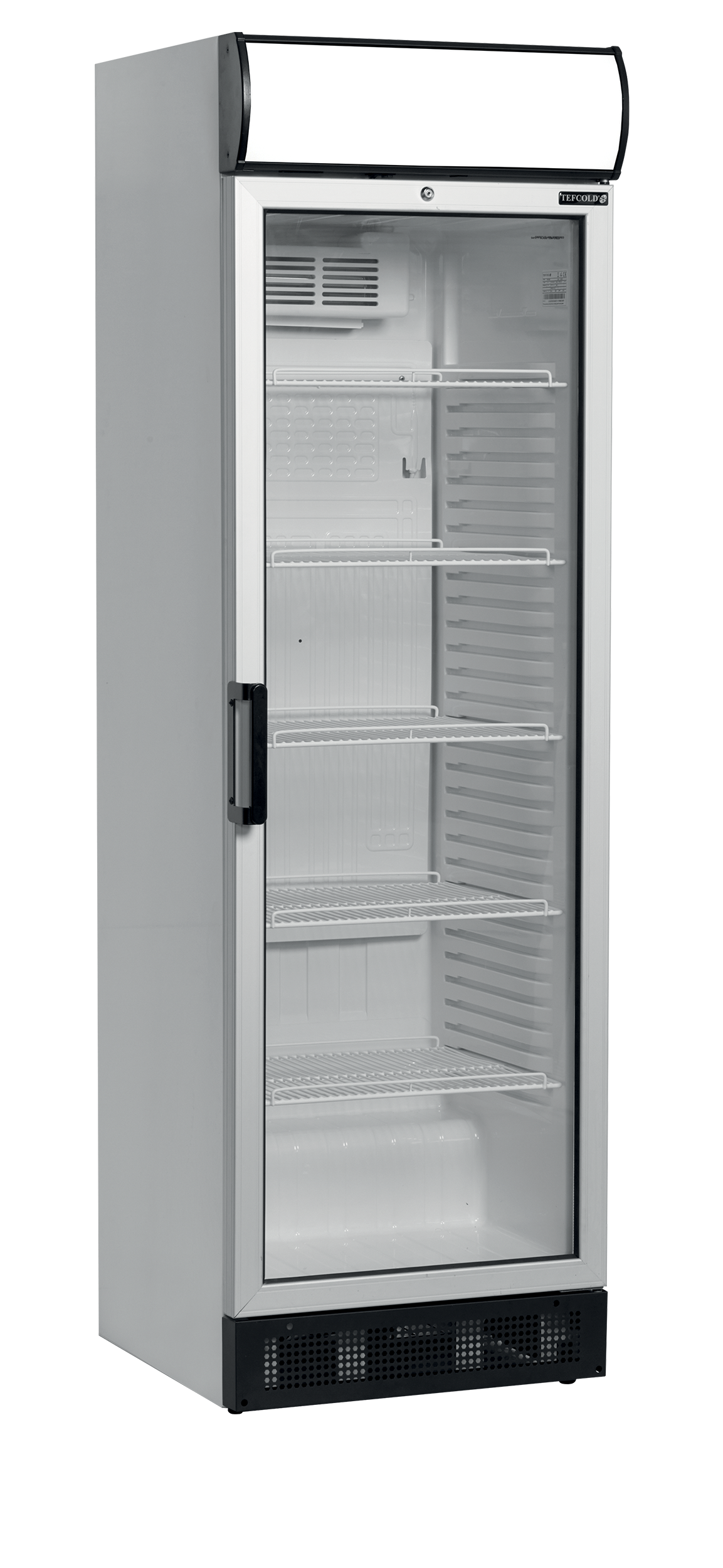 Getränkekühlschrank – 1 Glastür – 347 L – 595×640×1980 mm – Weiß – +2 bis +12 °C - Produktansicht