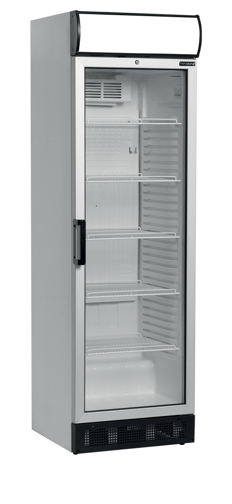 Getränkekühlschrank – 1 Glastür – 347 L – 595×640×1980 mm – Weiß – +2 bis +12 °C - Produktansicht