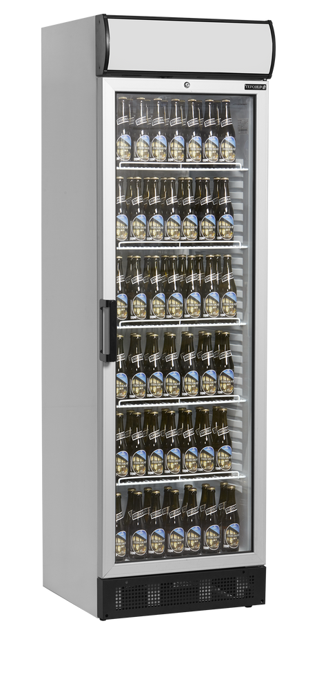 Getränkekühlschrank – 1 Glastür – 347 L – 595×640×1980 mm – Weiß – +2 bis +12 °C - Weitere Ansicht