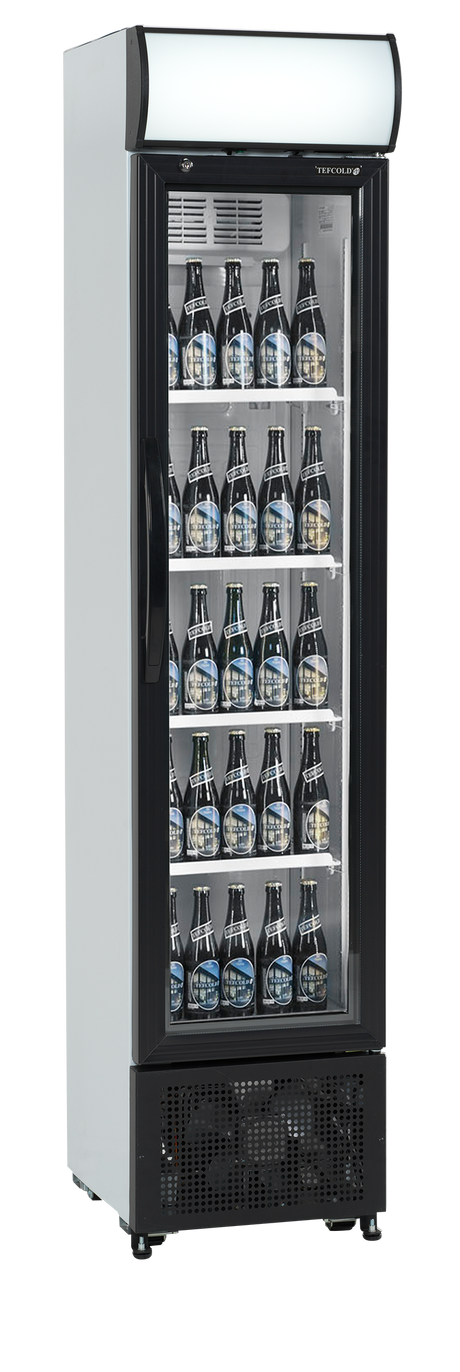 Getränkekühlschrank – 1 Glastür – 116 L – 435×505×2013 mm – Weiß – +2 bis +12 °C - Anwendungsbeispiel