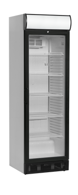 Getränkekühlschrank – 1 Glastür – 347 L – 595×640×1980 mm – Weiß – +2 bis +10 °C - Produktansicht