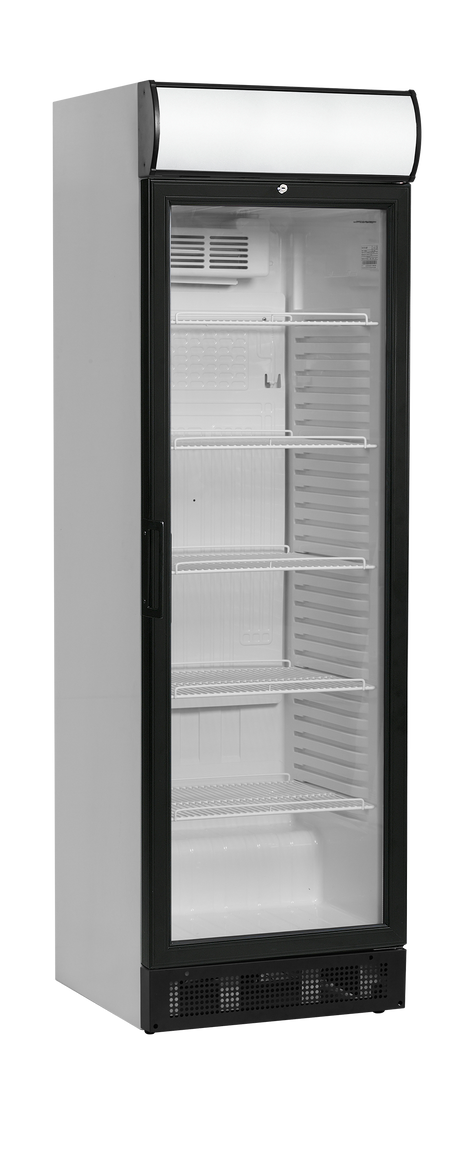 Getränkekühlschrank – 1 Glastür – 347 L – 595×640×1980 mm – Weiß – +2 bis +10 °C - Produktansicht