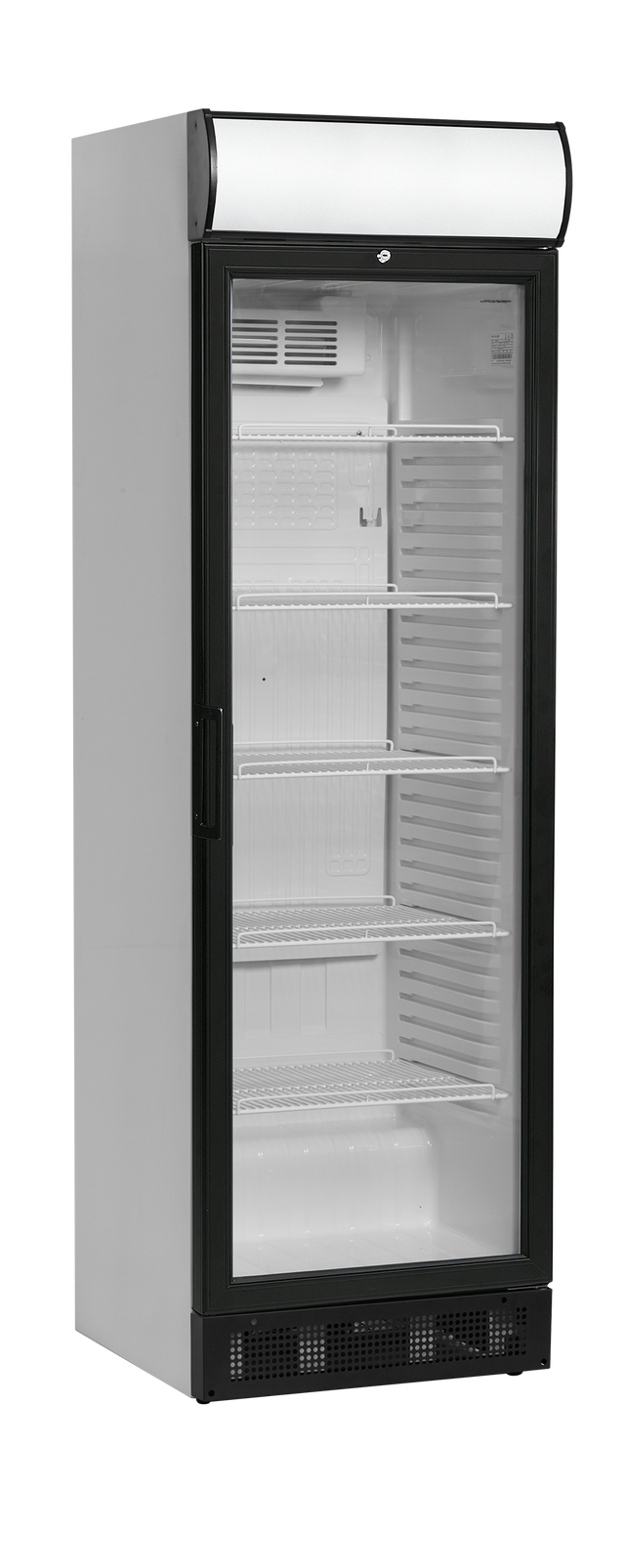 Getränkekühlschrank – 1 Glastür – 347 L – 595×640×1980 mm – Weiß – +2 bis +10 °C - Produktansicht