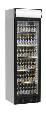 Getränkekühlschrank – 1 Glastür – 347 L – 595×640×1980 mm – Weiß – +2 bis +10 °C - Anwendungsbeispiel