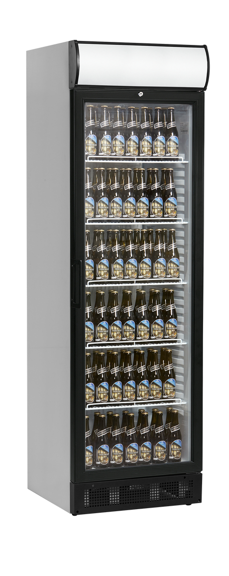 Getränkekühlschrank – 1 Glastür – 347 L – 595×640×1980 mm – Weiß – +2 bis +10 °C - Anwendungsbeispiel
