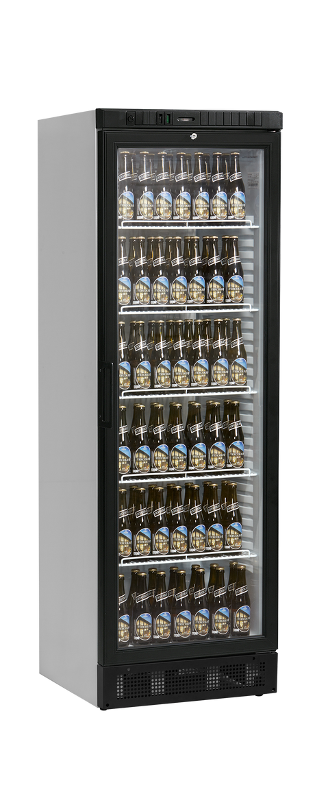 Getränkekühlschrank – 1 Glastür – 347 L – 595×640×1840 mm – Weiß – Türrahmen aus Aluminium – +2 bis +10 °C - Weitere Ansicht
