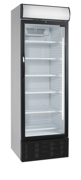 Getränkekühlschrank – 1 Glastür – 374 L – 680×655×2090 mm – Weiß – +2 bis +10 °C - Produktansicht