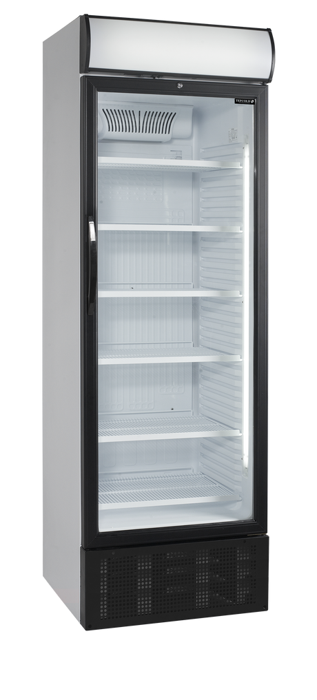 Getränkekühlschrank – 1 Glastür – 374 L – 680×655×2090 mm – Weiß – +2 bis +10 °C - Produktansicht