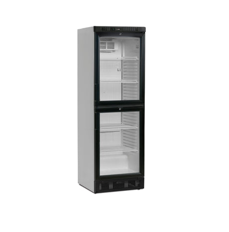 Getränkekühlschrank – 2 Glastüren – 347 L – 595×640×1840 mm – Weiß – +2 bis +10 °C - Produktansicht