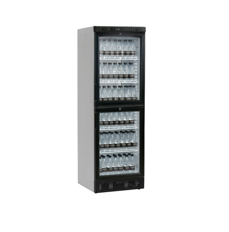 Getränkekühlschrank – 2 Glastüren – 347 L – 595×640×1840 mm – Weiß – +2 bis +10 °C - Weitere Ansicht