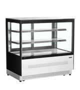Kühltheke – 2 Glasschiebetüren – 191 L – 1205×745×1209 mm – Edelstahl / Glas - Produktansicht