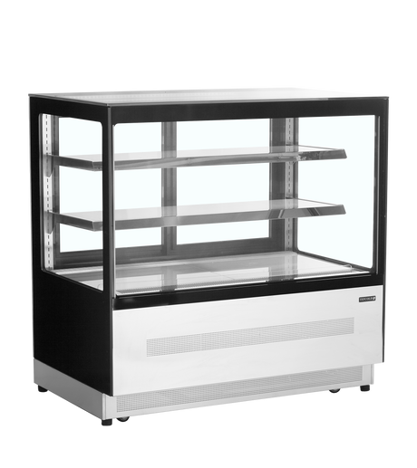 Kühltheke – 2 Glasschiebetüren – 191 L – 1205×745×1209 mm – Edelstahl / Glas - Produktansicht