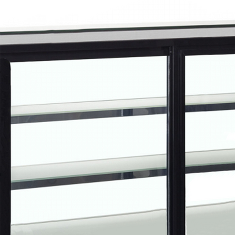 Kühltheke – 2 Glasschiebetüren – 244 L – 1505×745×1209 mm – Edelstahl / Glas - Detail