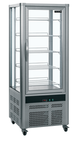 Kühlvitrine – 1 Glastür – 425 L – 706×706×1800 mm – Aluminium / SS 304 - Produktansicht