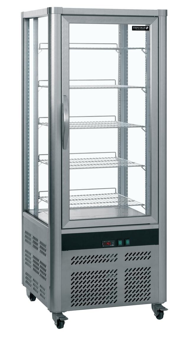 Kühlvitrine – 1 Glastür – 425 L – 706×706×1800 mm – Aluminium / SS 304 - Produktansicht
