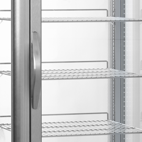Kühlvitrine – 1 Glastür – 425 L – 706×706×1800 mm – Aluminium / SS 304 - Detail