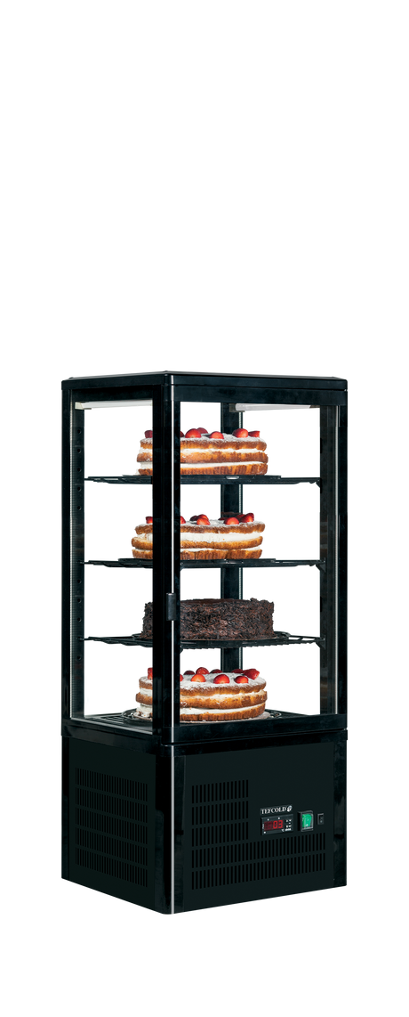 Tisch-Kühlvitrine – 1 Glastür – 78 L – 428×386×1000 mm – Schwarz, ABS - Anwendungsbeispiel
