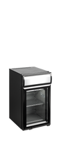 Tisch-Getränkekühlschrank – 1 Glastür – 22 L – 332×423×618 mm – Schwarz - Produktansicht